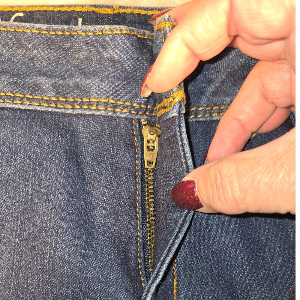 Natural Reflections Flannel Lined Jeans Womens 10 Blue Plaid Comfort Stretch